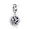 Damen Sternschnuppen Charms-Anhänger 928 Sterling Silber Blaue Doppelter Charms für Europäische Armbänder und Halskette Stern Anhänger Schmuck Geschenke