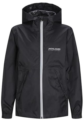 JACK & JONES Jordry Rain Jacket Mni Veste Toutes Saisons, Noir, 116 Garçon
