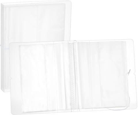BENECREAT Klares Aufkleber-Organizer-Ordner-Aufbewahrungsbuch Für Die Aufkleber-Aufbewahrung Mit 26 Packung 2-Taschen-Blattschutzfolien Für Planer, Sammelalbum, Journal-Aufkleber-Sammlung