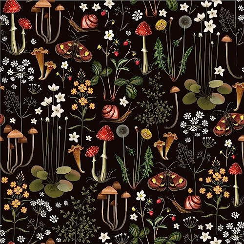 Alzkkll Papel Pintado Autoadhesivo,Papel Pintado Seta Adhesivo Lámina Muebles 44.5 * 600CM Papel PintadoEspesar Flores Hojas Vinilo para Armarios de Dormitorio y Cocina Deco