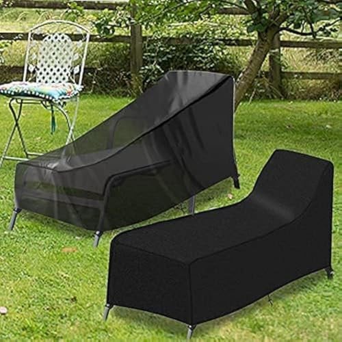longziming Sun Lounger Covers 2 Pack Outdoor Garden Sunbed Cover, Waterproof, Garden Rattan Patio Furniture Protector, Waterproof, Windproof, Anti-UV(200 * 70 * 40 * 75cm)