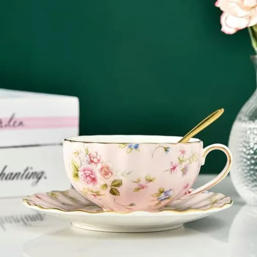 SOREZE Tetera de Porcelana Europea de 400ML, Juego de té de la Tarde en inglés, Tetera de Porcelana, cafetera, Tetera Resistente al Calor