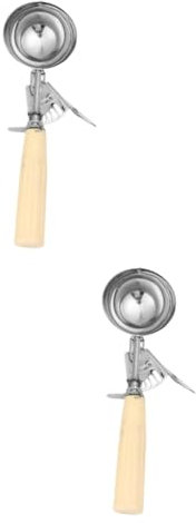 Cabilock 2 Stück Eisportionierer Dessertschaufel Heimgeschirr Obst Grablöffel Eislöffel Muffinlöffel Eisball Maker Obst Baller Dig Ball Löffel