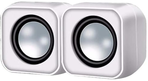 ZHCHAO 2 PCS Laptop Desktop Computer Mini Audio Wired Speaker Multimedia Subwoofer(D)