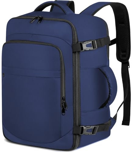 ENZOSUM Cabin Bag 45x36x20 for New Easyjet Underseat Cabin Hand Luggage Bags Carry on Travel Backpack Cabin Size for Airplanes, 30L Hand Luggage Rucksack Fit 15.6 Inch Laptop,Blue