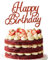 RIBBOOO 1 Pack Red Happy Birthday Cake Topper Glitter Cake Decoration for Men Women Party Supplies