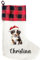 LIEBTASTISCH - Personalisierte Weihnachtssocken mit Tieren - 40cm x 30cm - Weihnachtsstrumpf zum Nikolaus oder Weihnachten - Namen - Geschenkbeutel - Nikolausstiefel zum Aufhängen (Hund 2)