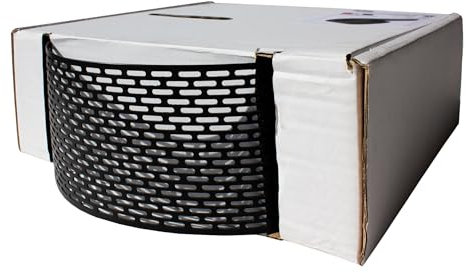 Decket Insektenschutzgitter für Dach, UV- und Witterungsbeständiges Traufgitter, Schutzgitter für Belüftung & Barriere gegen Insekten, Vögel oder Nagetiere, Rolle mit 60 Lfm. & 100 mm Höhe, Schwarz