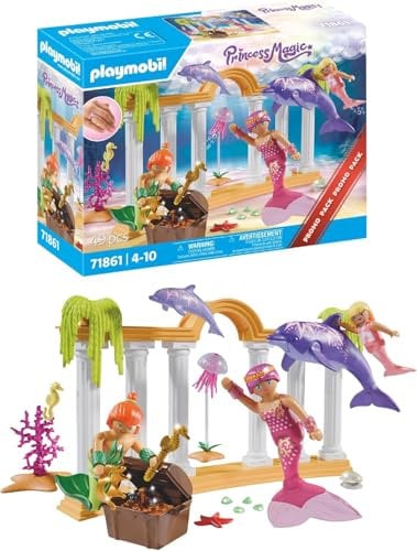 PLAYMOBIL | Promo Pack | Meerjungfrauen-Schatz mit Delfinen | Spielzeug ab 4 Jahren | Geschenk für Kinder | Märchenhaftes Unterwasser-Abenteuer mit Figuren | 71861