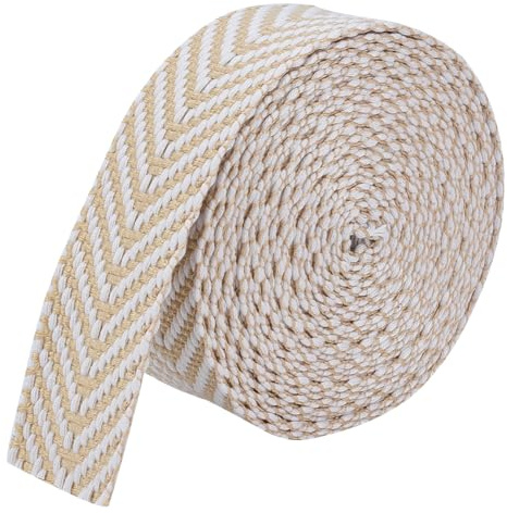 MAYJOYDIY 4.6 m Hellgelbe Gurtbänder Aus Polyester Baumwolle 38mm Köperband Gemischte Farben Gestreiftes Muster Polycotton Band Zum Basteln Gürtel Taschen Griffe Nähzubehör