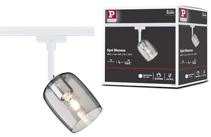 Paulmann 95700 URail Rail spot Blossom G9 max. 10W dimmable 230V Signal White, Smoke Glass