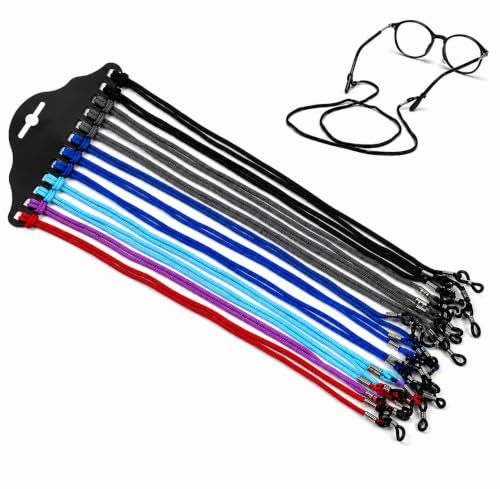 BalmyransLife 12 Stücke Brillenband, Brillenkette Nylon Brillenband Brillenseil Brillenbänder Brillenkette Sportbrillenband Brillenzubehör Sonnenbrillen und Lesebrillen Kette