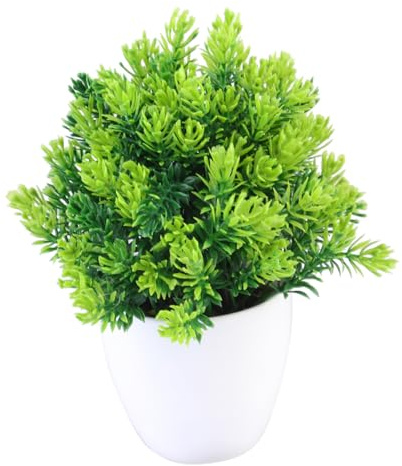 OUNONA Simulated Plant Pots Faux Plants for Desktop Decor Artificial Bonsai in Plastic Pot Imitation Adornment for Home Artificial for Indoor Use