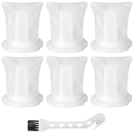 6 Stück Filter für Vorwerk Kobold VC100 mit Reinigungsbürste – Ersatz Staubsauger für Vorwerk Handstaubsauger, für Kobold VC100 Filter, für Vorwerk für Kobold VC 100