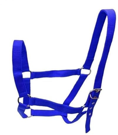 Aymzbd Horse Halter,Horse Rope,Groundwork PP Wear Resistant Chin and Throat Snap Halter for Pasture, Contest,Farm Practice, Blue