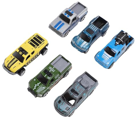 Fdit Vintage-Spielzeugauto-Set aus Kunststofflegierung, Hochwertige Materialien, Retro-Spielzeugauto-Modell aus Metall, Ausstellung für Kindersammlung
