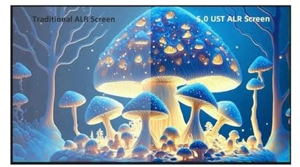 JKELPV portable projector screen 5.0 UST ALR Projector Screen Fixed Frame Ambient Light Rejecting For Ultra Short Throw Projector 4K 8K 3D Projection Screens(110 inch)