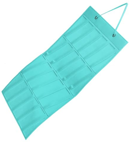 Cabilock Hängender Schmuckorganizer Haarschleifenhalter aus Filz in Seegrün mit Wandtasche für Haarspangen Zubehöraufbewahrung für Mädchen Kinderzimmer