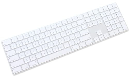 Silikon-Tastaturabdeckung für Apple Magic Keyboard mit Ziffernblock MQ052LL/A (A1843), US-Layout, ultradünne Schutzhülle, Zubehör, transparent