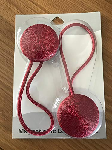 Alan Symonds Magnetic Cirque Rope Curtain Tie Backs - Pair (Red)
