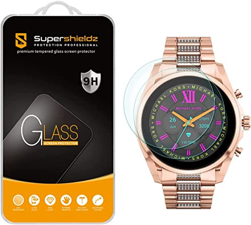 [2-Pack] Supershieldz pour Michael Kors Grayson Smartwatch d'accès (gen 2) Protection d'écran en Verre trempé, [Couverture de Plein écran] Anti-Rayures, sans Bulles, Garantie de Remplacement à Vie