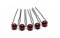 5 x Perlen Haarnadeln - Brauthaarschmuck, Haarschmuck, Perlenhaarnadel | 5PS-Bordeaux Rot