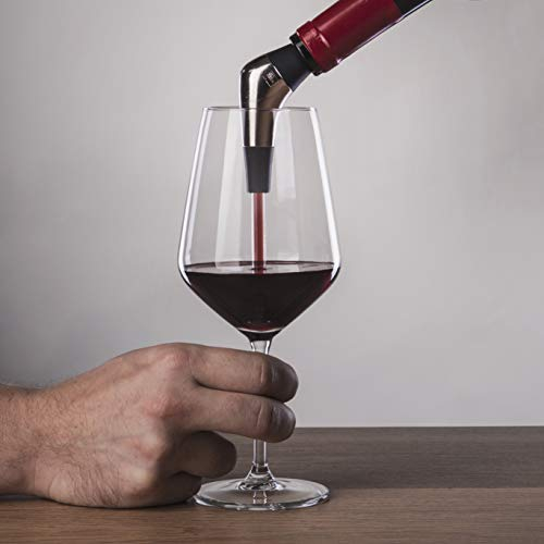 Vacu Vin Slow Pourer Weinausgießer, Kunststoff, Edelstahl, Silber, schwarz, s