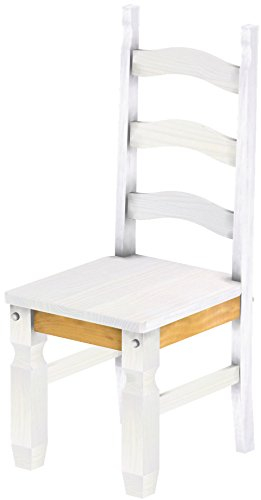 2X Esszimmerstuhl Mexiko Snow Honig - Holzstuhl Klassik Pinie Massivholz Echtholz - Variante & Farbe wählbar - Stuhl Holz Wohnzimmerstuhl Lehnenstuhl Lehne Küchenstuhl Landhaus Brasilmöbel
