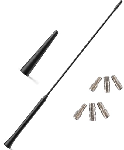 Navitec24 AutoAntenne 40cm + 9cm länge Radio 16V STAB PKW KFZ Adapter FM (9cm + 40cm)