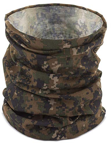 FUN FAN LINE - Packung x3 Halstuch Multifunktionstuch in einer Farbe Ihrer Wahl. Schützende Gesichtsmaske, Halshöschen oder Kopftuch. (Militär)