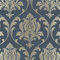 Highgrove Damask Duplex Wallpaper Navy/Gold Rasch 274997