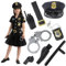 Spooktacular Creations Polizei Kostüm Kinder Polizistin Kostüm Mädchen Cop Kostüm Outfit Set für Halloween Dress Up Party, Rollenspiel, Karneval Cosplay, Mottoparty (Todler 3-4 Jahre)