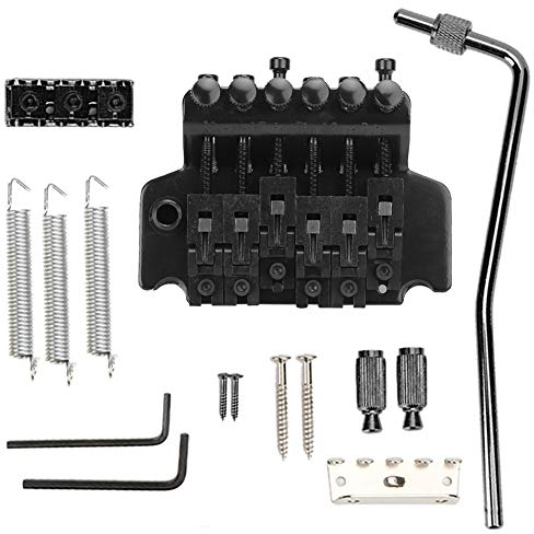 E-Gitarre Tremolo-Brückensystem mit Doppelverriegelung Kompatibel mit E-Gitarre im ST-Stil(Schwarz)