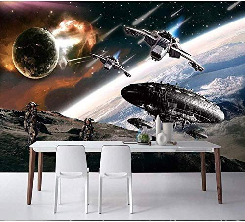 XiuTaiLtd 3D Stereo Cartoon Schock Star Wars Wandbild - Kinderzimmer Cafe Ktv Hintergrund Wallpaper Für Wände 3D Selbstklebende Wandmalerei-200x100 CM