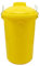 CABLEPELADO Cubo de Basura con tapa, Cubo basura Industrial, Cubo basura Plástico con asas metálicas, Contenedor residuos, 78 cm alto x 48.5 cm Diámetro superior, Capacidad 100 Litros, Amarillo