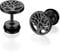 JewelryWe Schmuck Baum des Lebens Ohrstecker, Edelstahl Lebensbaum Runde Kreis Ohrringe für Herren Damen Tunnel Plug Ohrpiercing Barbell Stud Schwarz