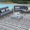 Enyhom Outdoor Teppich 150 x 240 cm Wetterfest Wendbarer Bodenmatte Kunststoff Terrassenteppich Außenteppich UV-beständige RV Camping Balkon Teppich für Patio Strand BBQ Picknick Deck Wohnzimmer