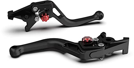 LSL Kupplungshebel BOW L20, kurz,schwarz perlgestrahlt/rot (Black pearl blasted)
