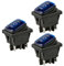 ETOPARS 3 Stück 12V 20A Kippschalter Auto KFZ Wippschalter Blau Beleuchtet Nebel Licht EIN/AUS/EIN Verriegelung Schalter Druckschalter Taste Wasserdicht 6 Polig DPDT Boot