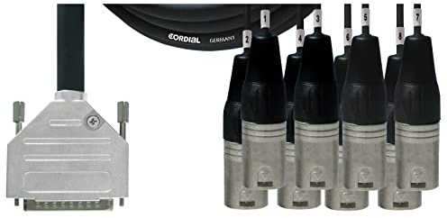 Cordial Economy Multicore D-Sub/XLRm 8-fach, Rean Stecker, 3 m - Analoge Multicore Kabel
