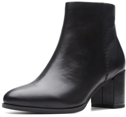 Clarks Freva55 Zip, Scarpe Chukka Donna, Pelle Nera, 38 EU