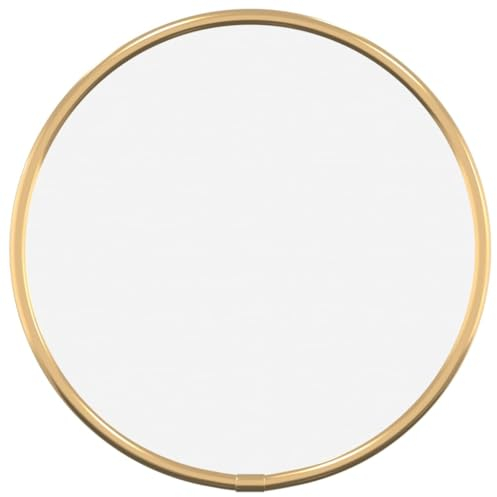 vidaXL Wandspiegel Rundspiegel Flurspiegel Spiegel Badspiegel Hängespiegel Dekospiegel Schminkspiegel Badezimmerspiegel Golden Ø 20cm Rund