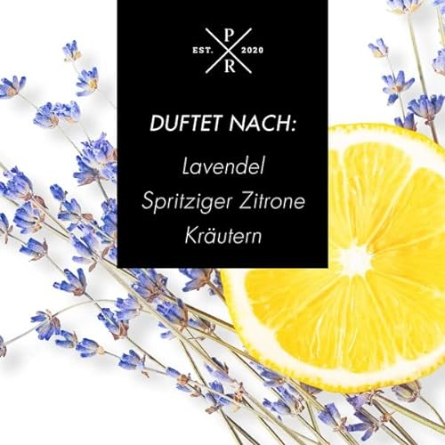 Purple River Duftstäbchen | Raumduft Lemon Lavender (200ml) | Reed Diffuser für Dein Zuhause | Spritziger Zitronenduft | Lufterfrischer für Deine Wohnung | Inklusive 7 Stäbchen