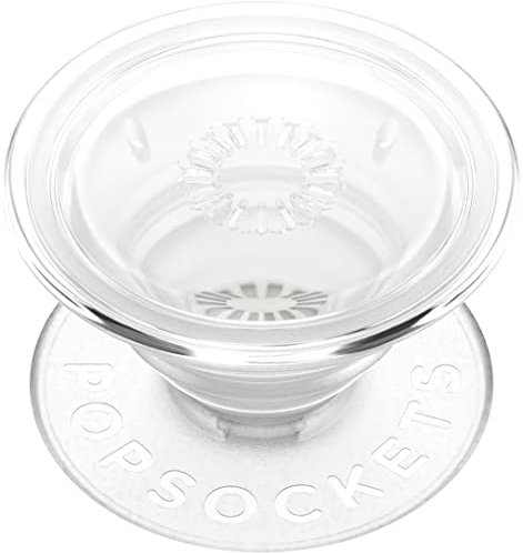 PopSockets Translucent Phone Grip mit expandierendem Ständer, PopSockets für Telefon, Translucent PopGrip - Clear