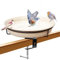 MERYSAN Vogeltränke, Vogeltränke Balkon Groß Balkongeländer Garten Modern Vogelbad, ∅ 30 cm Vogeltränke Groß Frostsicher Winterfest Vogeltränke Hängend für Balkongeländer (B)