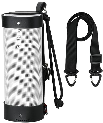 TXEsign Tragetasche für Sonos Roam/Sonos Roam SL Bluetooth-Lautsprecher, mit Tragegurt, Reise-Tragegurt, PU-Schutzhülle für Sonos Roam