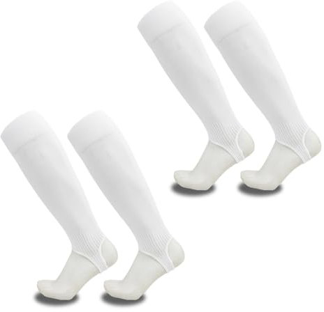 FIBOGOUP Stutzen ohne socken,Stegstrümpfe,Folgen Sie dem Design und reparieren Sie die Beinschutzbrett,Weiß+Weiß