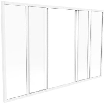 Vente-unique-Cristalera corredera de Aluminio termolacado Blanco 180x105 cm - Ravena