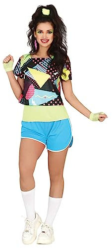 Horror-Shop 80er Aerobic Kostüm für Damen M