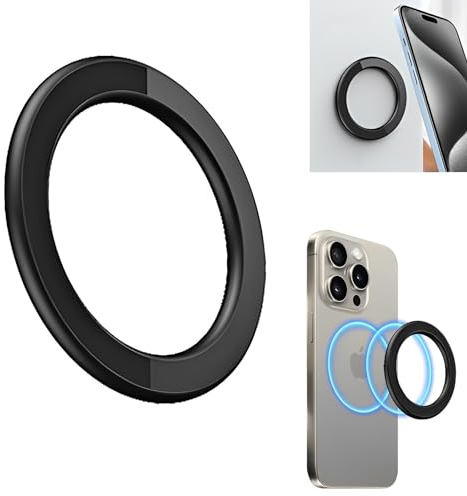 SZJLDS Magnetische Wandhalterung Aufkleber Kompatibel mit iPhone 12/13/14/15 Serie&Magnetic hülle, Mag-Safe Wandaufkleber Magnetring Halter mit Selbstklebende Kleben (Schwarz)